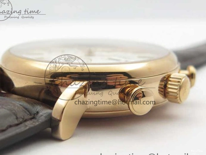 MIROTIME 0220 Efficient Portofino Chrono RG ZF 1:1 Best Edition White Dial on Brown Leather Strap A 7151